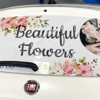 Vehicle Perforated Window Vinyl