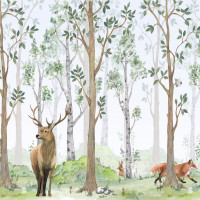 Forest animals 3 Panoramic wallpaper