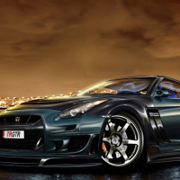 Nissan GTR Panoramic wallpaper