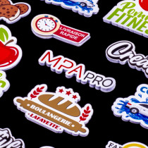 Shaped sticker with white margin