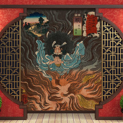 Utagawa Kuniyoshi Panoramic Wallpaper