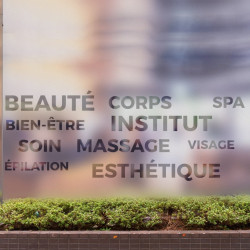 Sticker Lettrage Salon de Beauté Dépoli