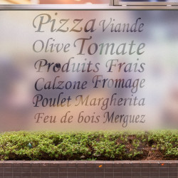 Sticker Lettrage Pizzeria Dépoli