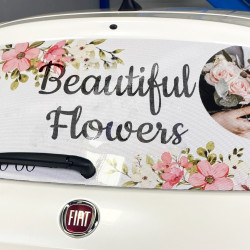 Vehicle Perforated Window Vinyl