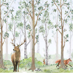 Forest animals 3 Panoramic wallpaper