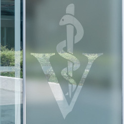 Caduceus Veterinary Logo Privacy Window film