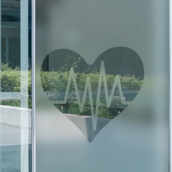 Hospital Heart Logo Privacy Window film