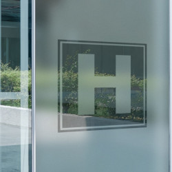 Hospital Logo Privacy Window film