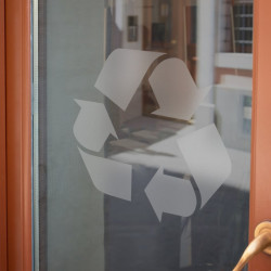 Recycling logo Privacy Window film
