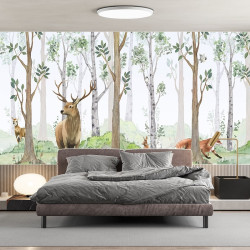 Forest animals 3 Panoramic wallpaper