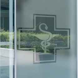Cross Pharmacy 6 Privacy Window film