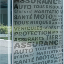 Sticker Lettrage Assurance Dépoli
