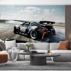 Nissan Drift car Panoramic wallpaper