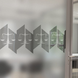 Scales Justice Lawyer Frieze Privacy Window film