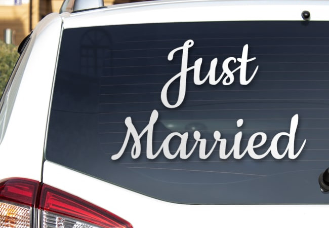 Vinyl Wedding Lettering