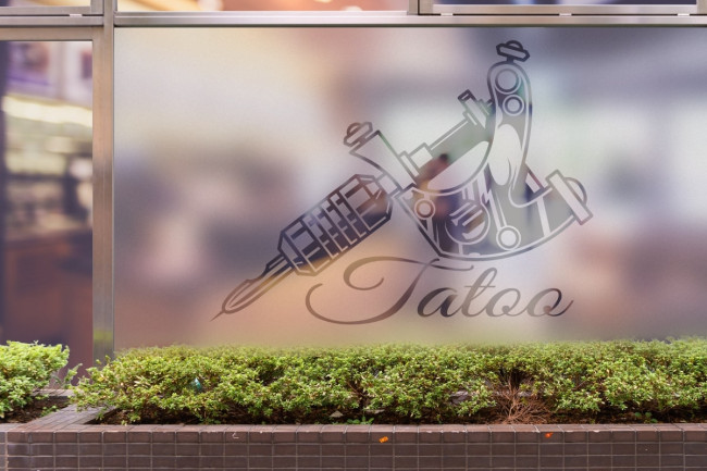 Tattoo artist Privacy Window film