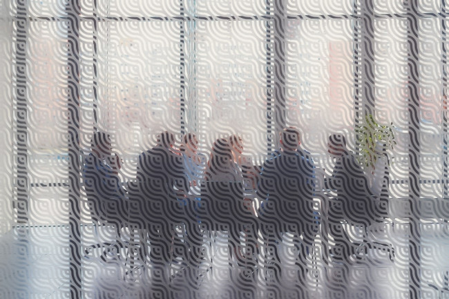 Japanese Wave Pattern Privacy Window film