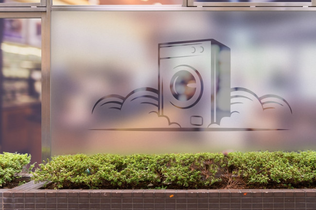 Laundry Logo 2 Privacy Window film