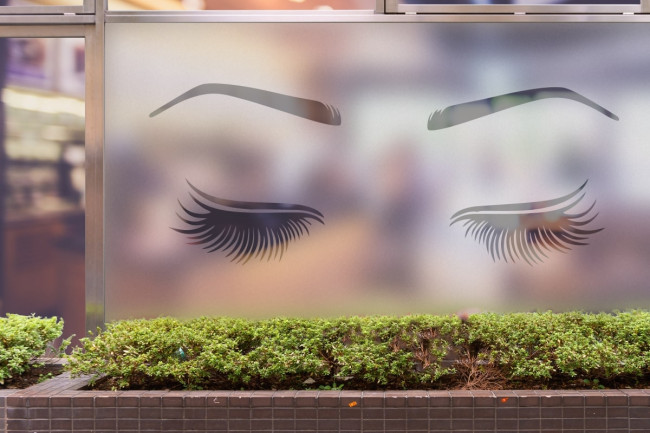 Lashes Beauty Privacy Window film