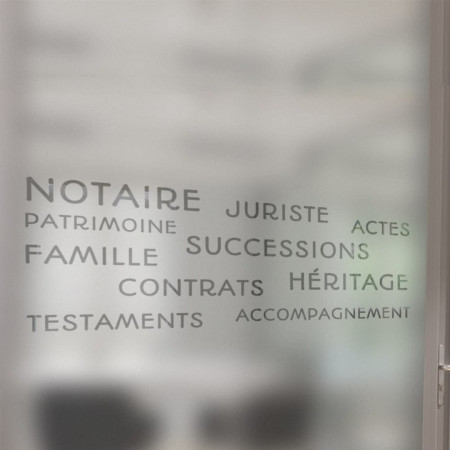 Sticker Lettrage Notaire Dépoli