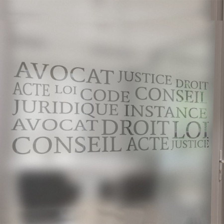 Sticker Lettrages Avocat Dépoli