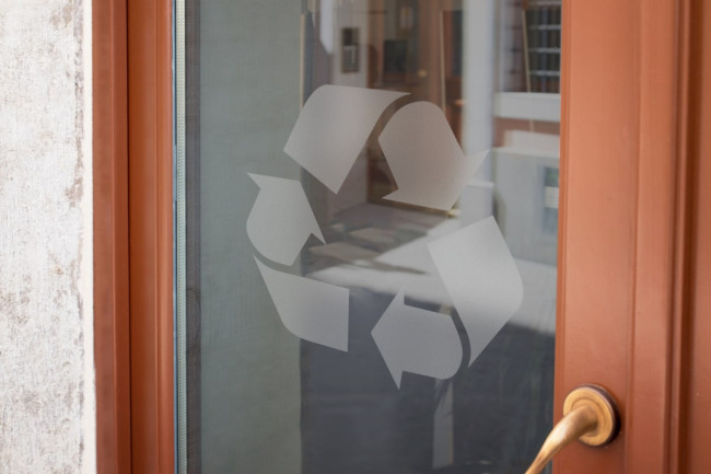 Recycling logo Privacy Window film