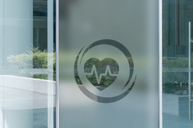 Hospital Heart Logo 2 Privacy Window film
