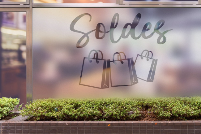 Lettrage Sale Privacy Window film