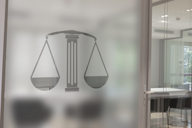 Lawyer Justice Logo Privacy Window film