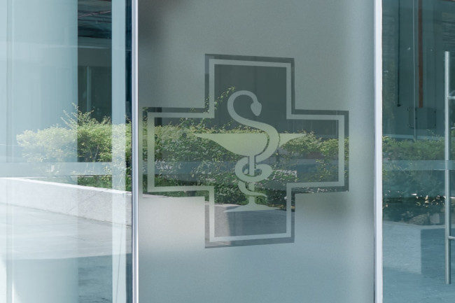 Cross Pharmacy 6 Privacy Window film