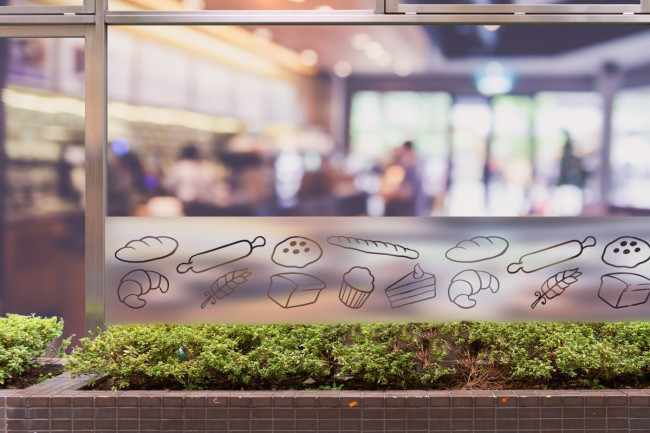 Bakery Pattern Privacy Window film