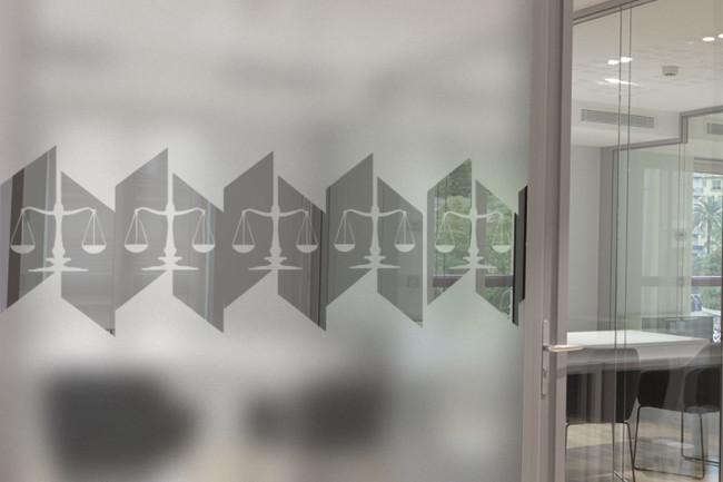 Scales Justice Lawyer Frieze Privacy Window film