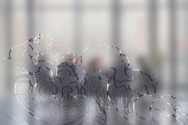 Tsunami wave Privacy Window film